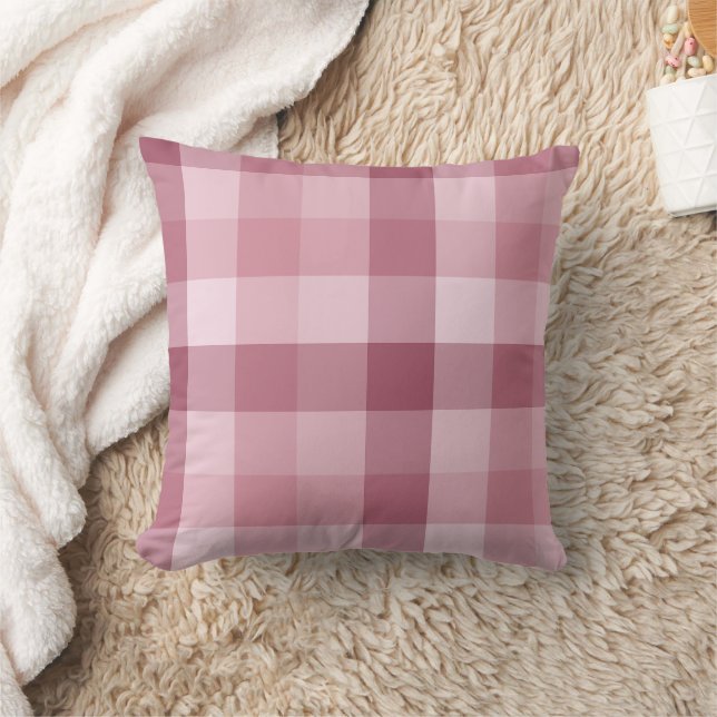 Almofada Design Xadrez Gingham Rosa (Cobertor)