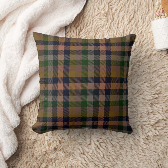 Almofada Design Xadrez Gingham Terra Escura  (Cobertor)