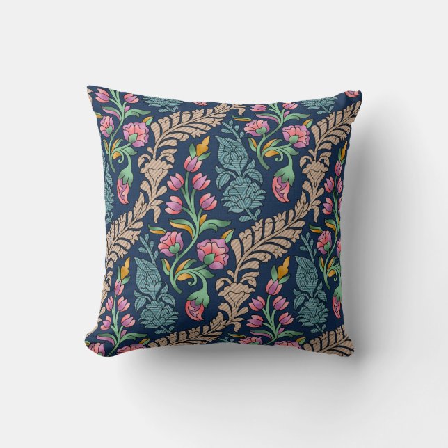 Almofada Designação do Mughal Tradicional,padrão,flora (Frente)