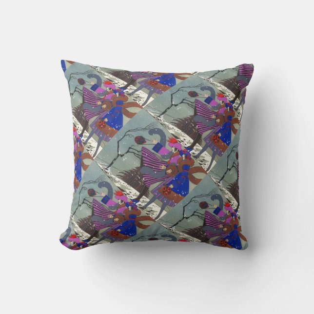 ALMOFADA DESIGNADOR DE CUSTO DE NEVE DE INVERNO / FASHION D (Frente)