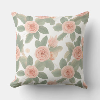 Almofada Designs de Travesseiro Floral de Aquarelas Whimsic