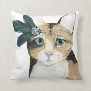 Almofada Desligar Cat Cerimônias com penas