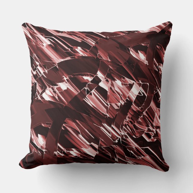 Almofada Desorganização de lâminas vermelhas rasgadas ou ma (Frente)