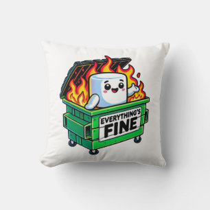Almofada despejo engraçado tudo bem marshmallow