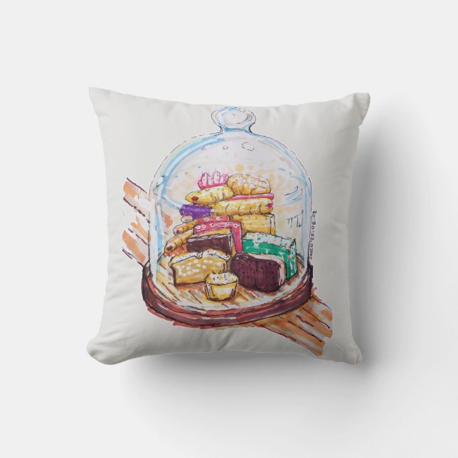 Almofada Desserts Sob Cama De Vidro (Frente)