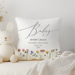 Almofada Detalhes Coloridos Do Bebê De Flor Selvagem<br><div class="desc">Este travesseiro decorativo colorido de detalhes sobre o bebê de flor silvestre é perfeito para o seu simples, caprichoso, chá de fraldas de verão do arco-íris. Os florais cor rosa, amarelo, laranja e dourado brilhantes e encantados dão a este produto a sensação de um primavera hippie minimalista, elegante e vintage....</div>