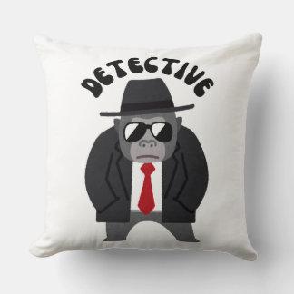 Almofada Detective Gorilla Throw Pillow – Bold Throw Pillow