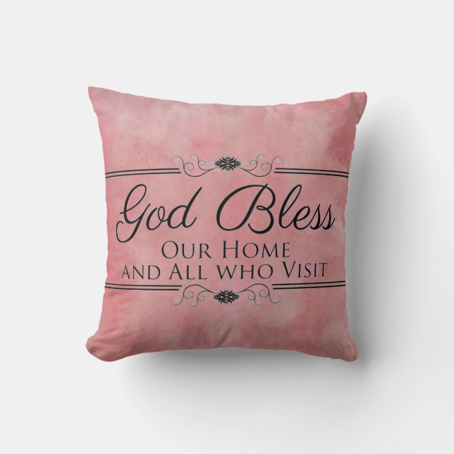 Almofada Deus abençoe nossa casa (Frente)