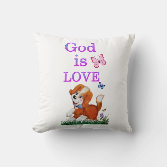 Almofada Deus é amor (Frente)