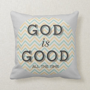 Almofada Deus É Bom O Tempo Todo Travesseiro decorativo