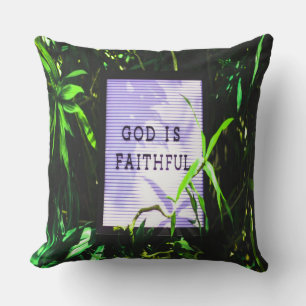 Almofada Deus é fiel e inspirador cristão