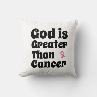 Almofada Deus é maior que o Cancer - Fé Inspiradora