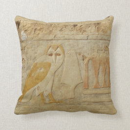 Almofada Deus egípcio antigo da coruja do hieroglyph de