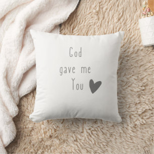 Almofada Deus me deu seu Travesseiro decorativo