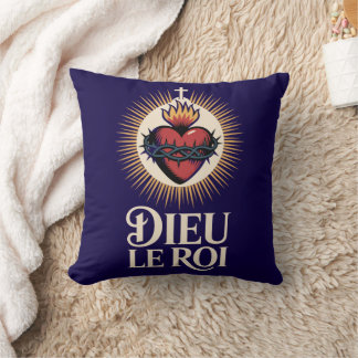 Almofada Deus, O Rei Monarquista Católico Sagrado Coração