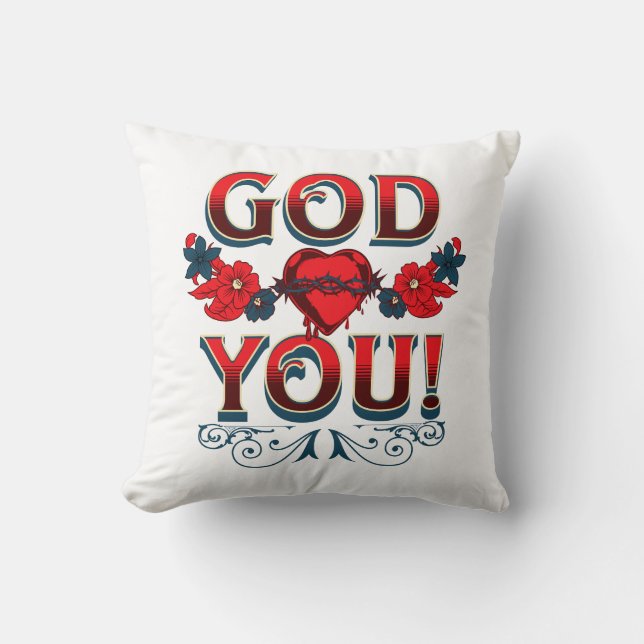 Almofada Deus te ama (Frente)