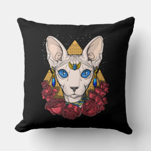Almofada Deusa de Gato Esfinge Egípcia Antiga Mitologia