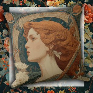 Almofada Deusa Grega Art Nouveau