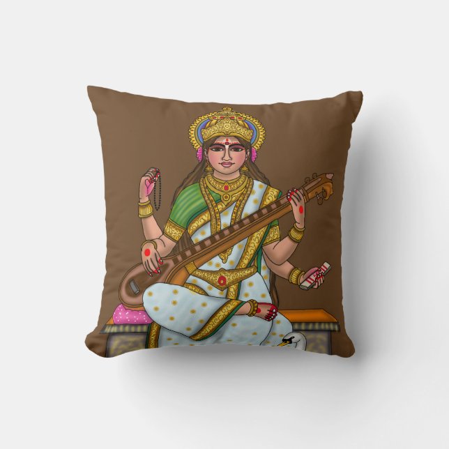 Almofada Deusa Saraswati  (Frente)