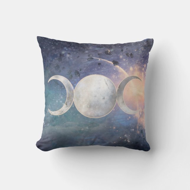 Almofada Deusa Tripla Lua Universo Celestial Moonstone (Frente)