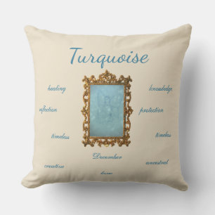 Almofada Dezembro Birthstone Turquoise Fairy