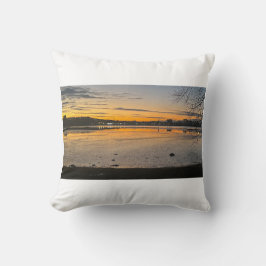 Almofada Dezembro Sunrise - Portland, Maine Skyline