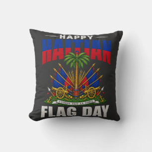 Almofada Dia da Bandeira Haitiana Orgulho Haitiano Design