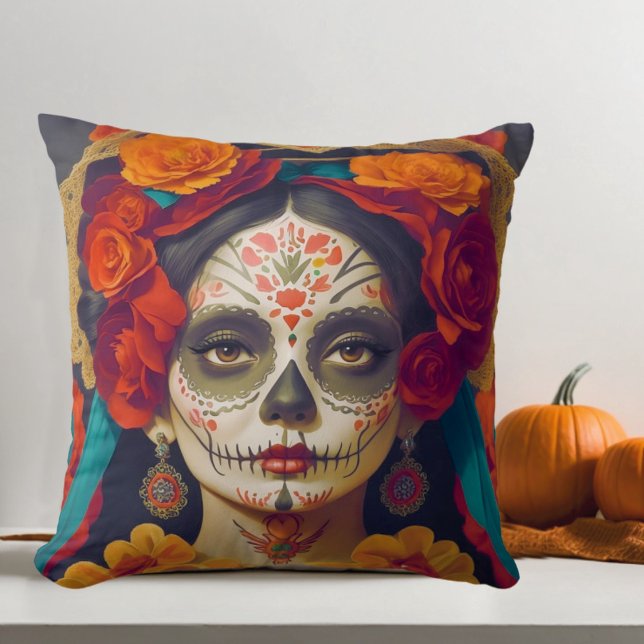 Almofada Dia Da Catrina Dos Mortos 1 (Criador carregado)