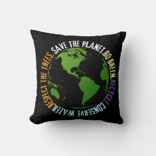 Almofada Dia da Terra Salve o planeta Vai Verde