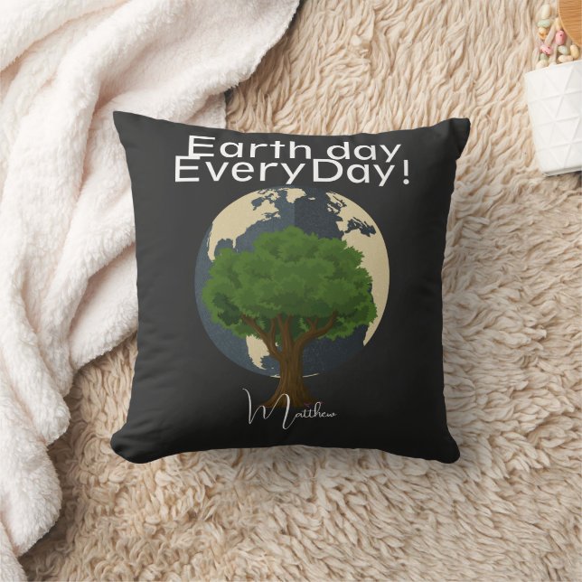 Almofada Dia da Terra todos os dias, vá verde, ciência da a (Cobertor)