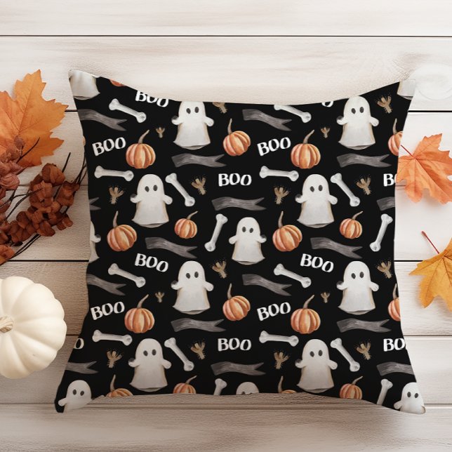 Almofada Dia das Bruxas Negro (Black Halloween Throw Pillow
)