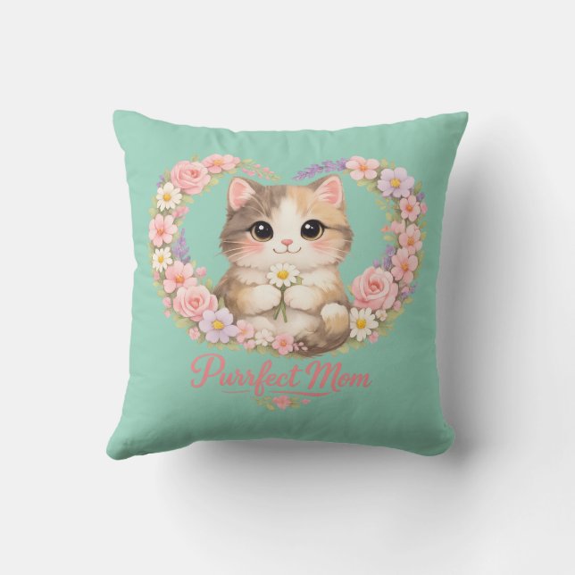 Almofada Dia das Mães Gata Mãe (Verso)