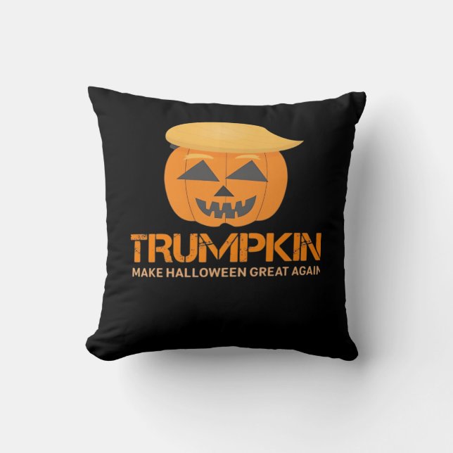Almofada Dia de as Bruxas engraçado Trumpkin - Fazer Excele (Frente)