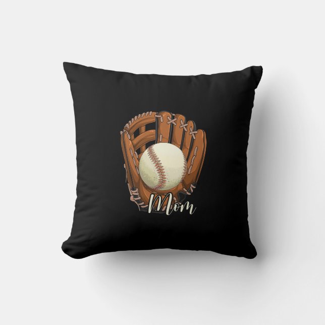 Almofada Dia de as mães de Beisebol Mãe Softball Mama (Frente)