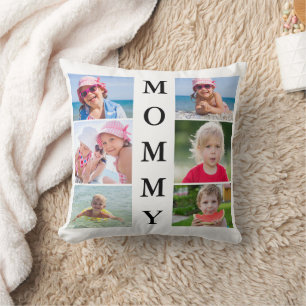 Almofada Dia de as mães de Colagem de Fotografias da Mamãe