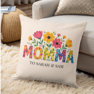 Almofada Dia de as mães de Nomes de Crianças de Mamãe Moder