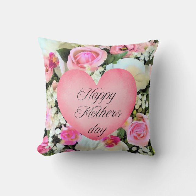 Almofada Dia de as mães de orquídea rosa, (Frente)
