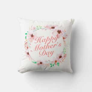 Almofada Dia de as mães Feliz Elegante Floral Wreath TRAV