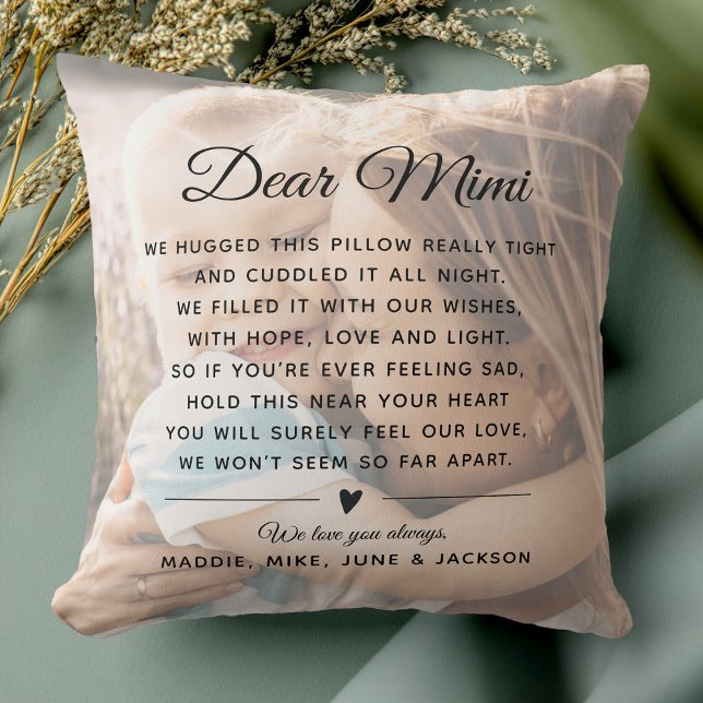 Almofada Dia de as mães Moderno de Fotografia de Mensagem M (Criador carregado)