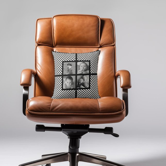 Almofada Dia de as mães sofisticado de colagem de fotos (Criador carregado)