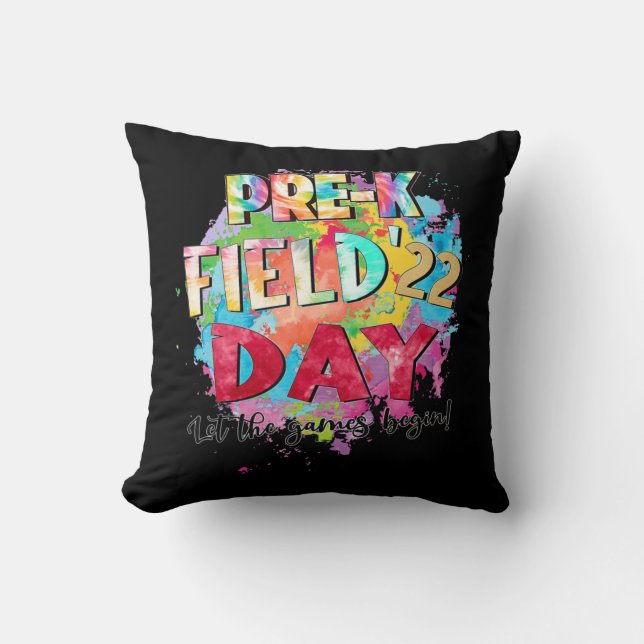 Almofada Dia de Campo Pré-K 2022 Deixe Os Jogos Começarem C (Frente)