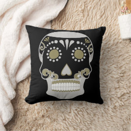 Almofada Día De Los Muertos Skull Impressão