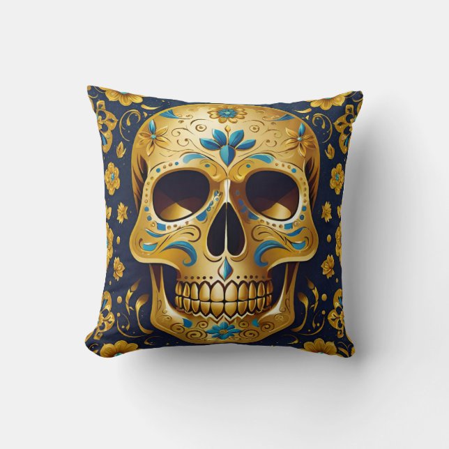 Almofada Dia De Los Muertos - Travesseiro decorativo (Frente)