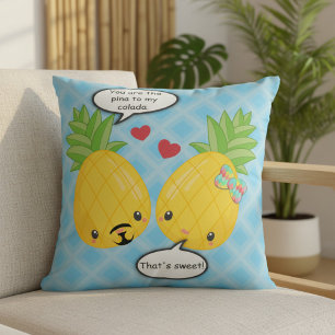 Almofada Dia de os namorados de desenho animado fofo de aba