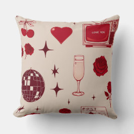 Almofada Dia de os namorados vermelho