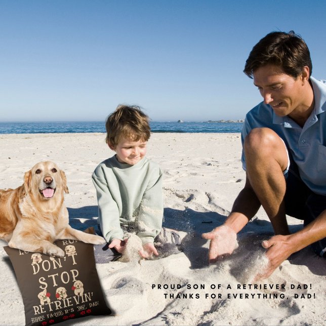 Almofada Dia de os pais do Pai do Love Ouro Retriever Dog L (Criador carregado)