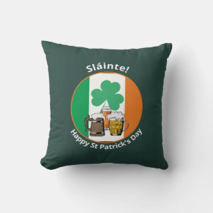 Almofada Dia de São Patrício de bandeira irlandês