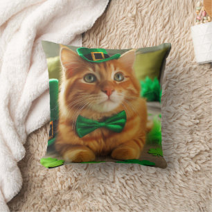Almofada Dia de São Patrício Orange Tabby