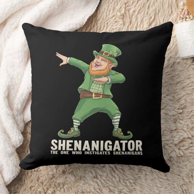 Almofada Dia de São Patrício Shenanigator Dabbing Leprechau (Cobertor)