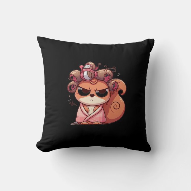 Almofada Dia do Cabelo de Esquilo Glamoroso (Frente)